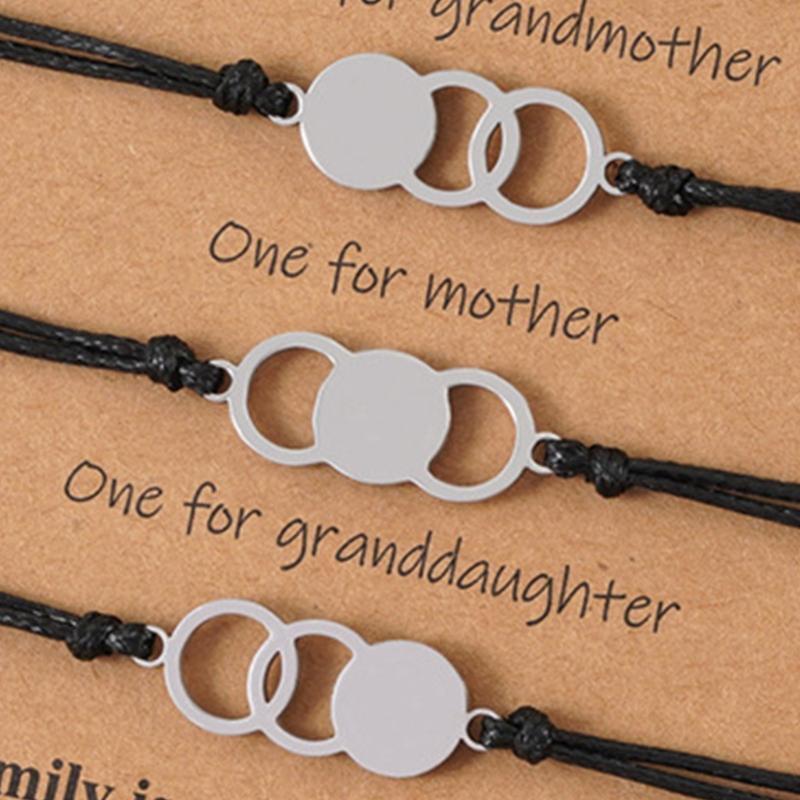 Bracelet Stainless Steel Personalized Circle Bracelet for Girl Jewelry Presents
