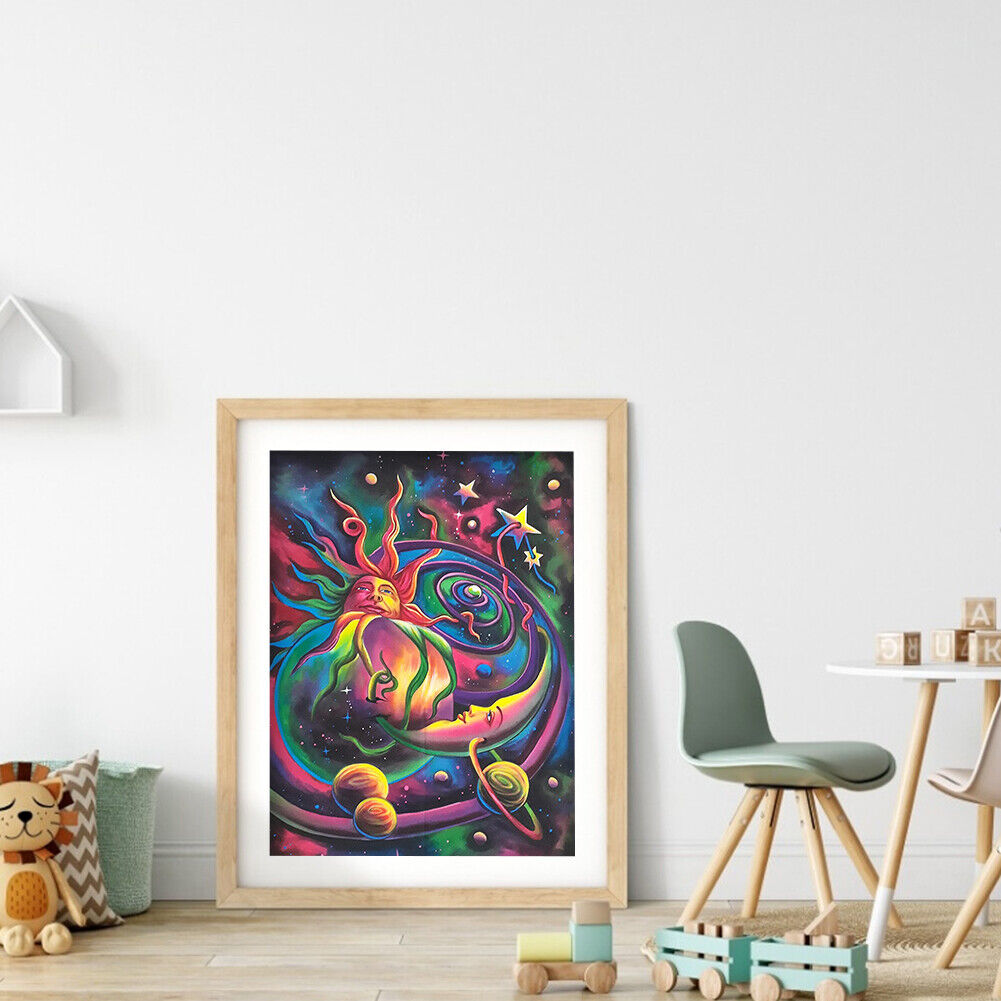 Full Embroidery Colorful Sun Printed Cross Stitch 11CT 3 Strand Cotton Kit