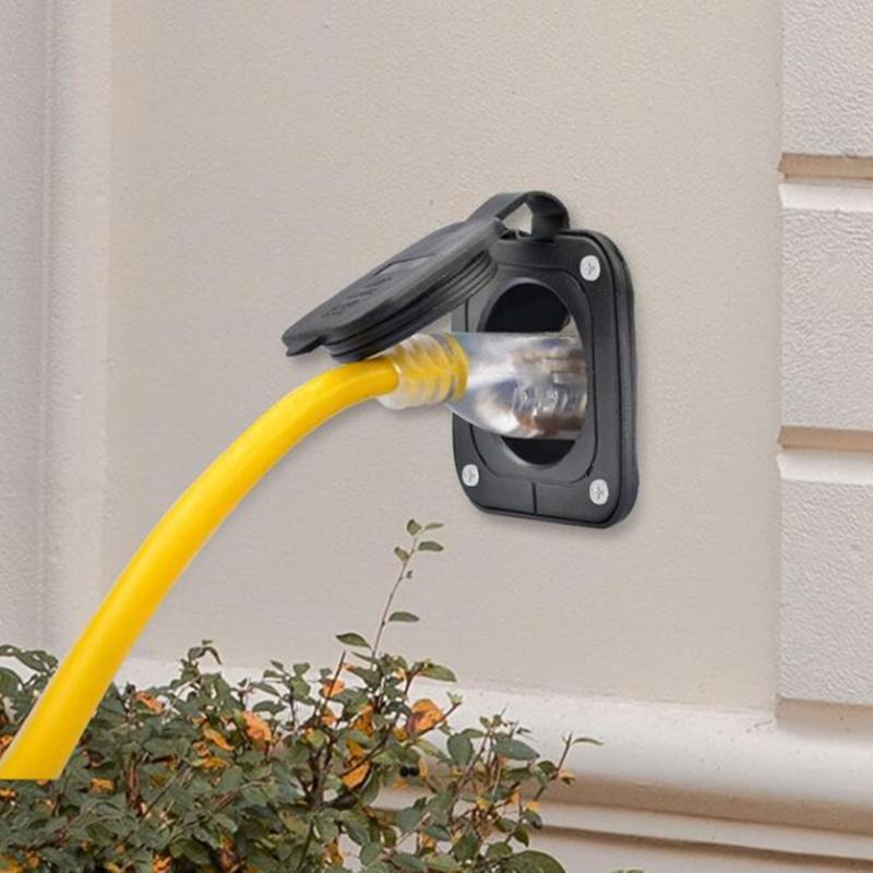RVs 15 Amp 125V AC Power Inlet Port Plug NEMA 5-15 Inlet Weatherproof Cap Outlet