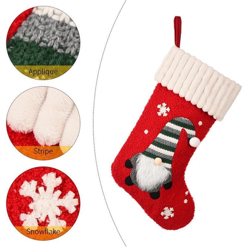 Christmas Socks Large Gift Bag Candy Family Holiday Xmas Party Christmas Decors
