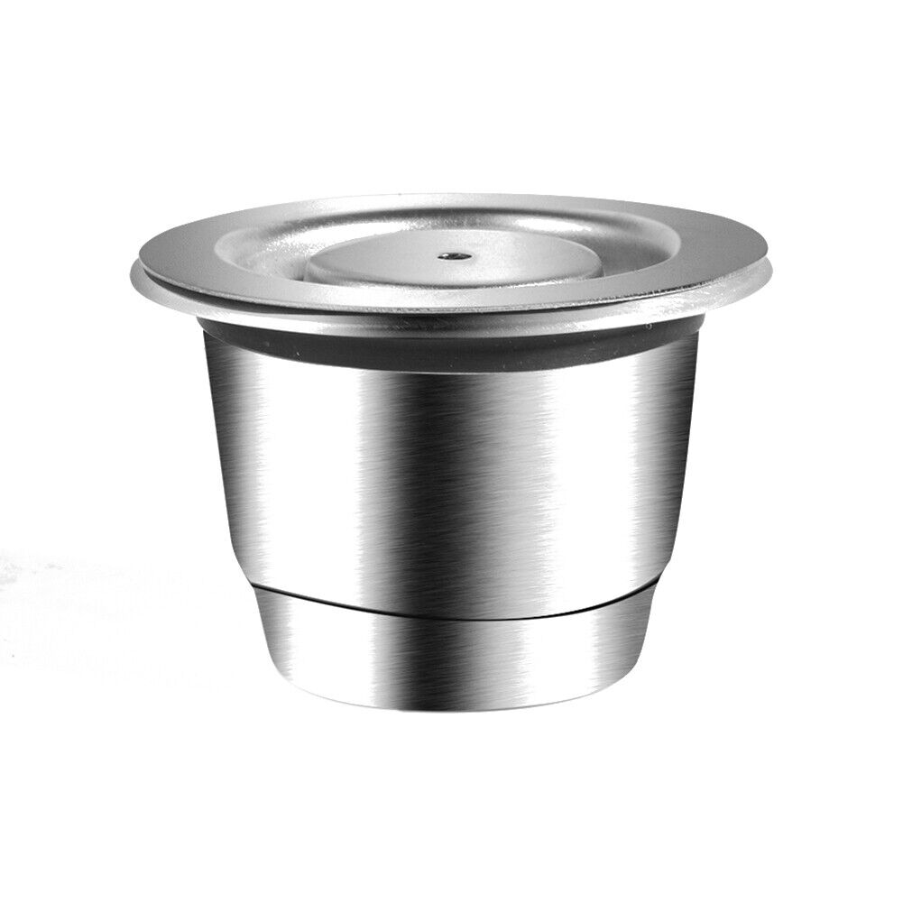 Reusable Stainless Steel Refillable Coffee Capsule+Tamper for Nespresso (B)