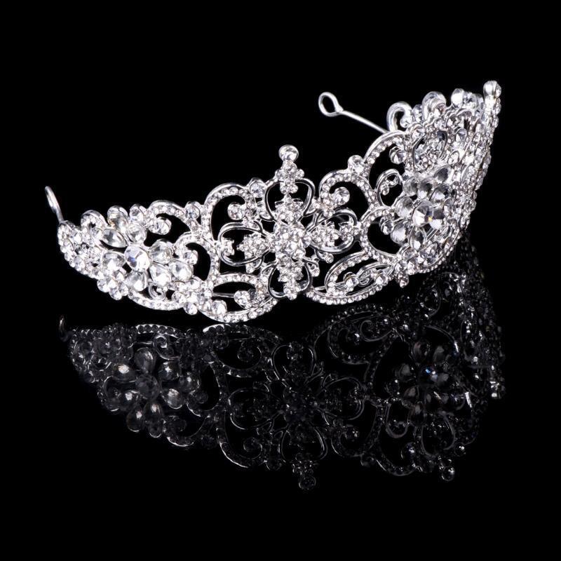 Bride Bridesmaid Wedding Shining Rhinestone Hair Headband Crown Tiara Pageant