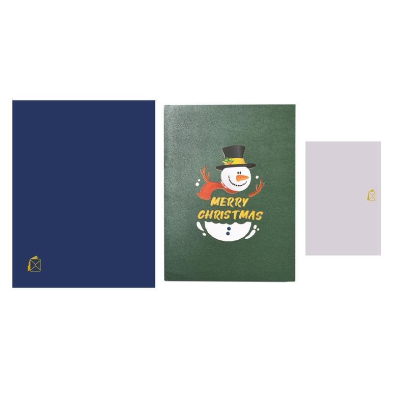 Christmas Snowman Pop Up Card Holiday Greeting Stocking Present for Friend