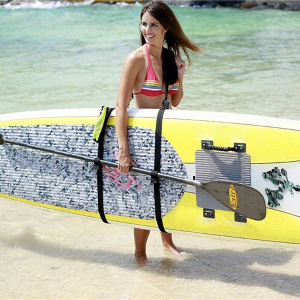 Adjustable Surfboard Shoulder Carry Paddleboard Strap with Water Bottle Bag