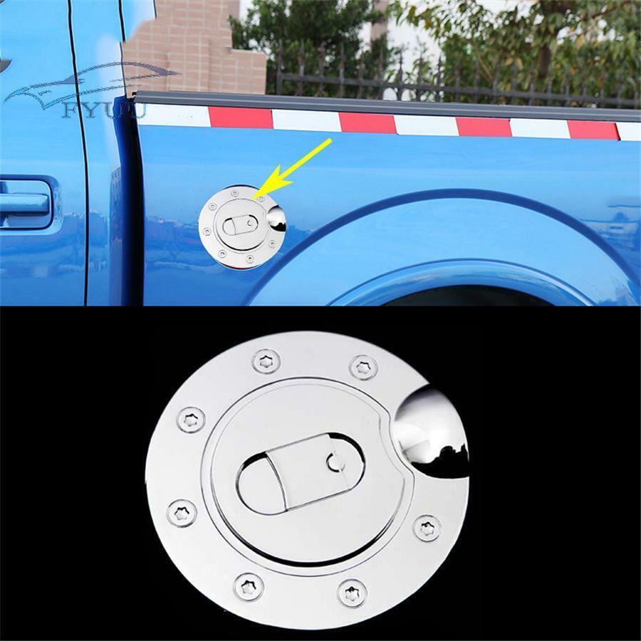 Triple Chrome Gas Fuel Tank Door Decoration Cover Trim For 2004-2008 Ford F150
