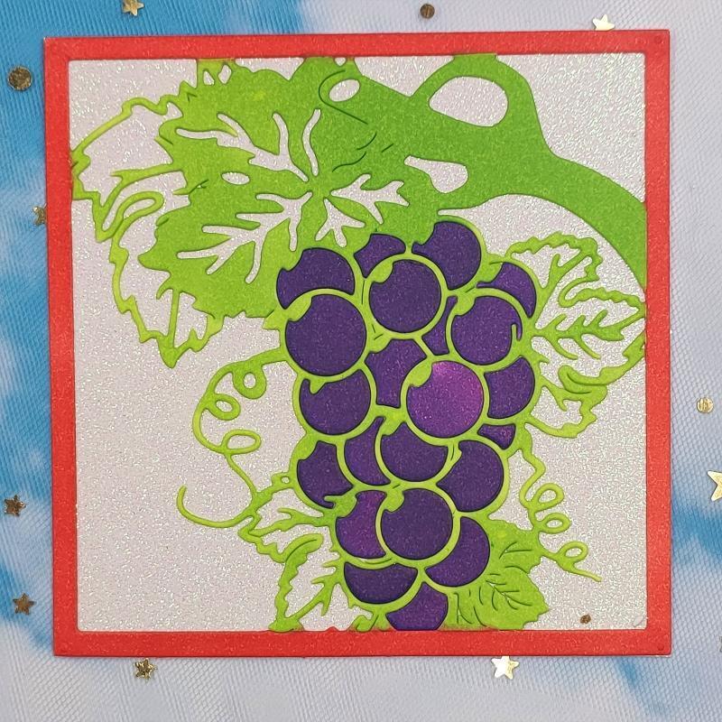 Hollow Grape Leaves Metal Cutting Dies Handmade Birthday Greeting Card Decor