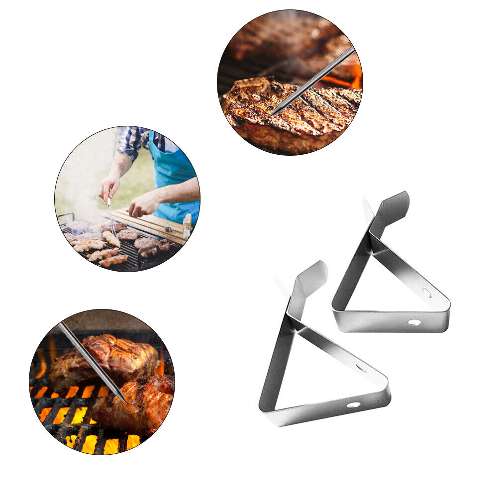 Thermometer Holdder Stainless Steel BBQ Probe Clamp Holder for Oven Grill