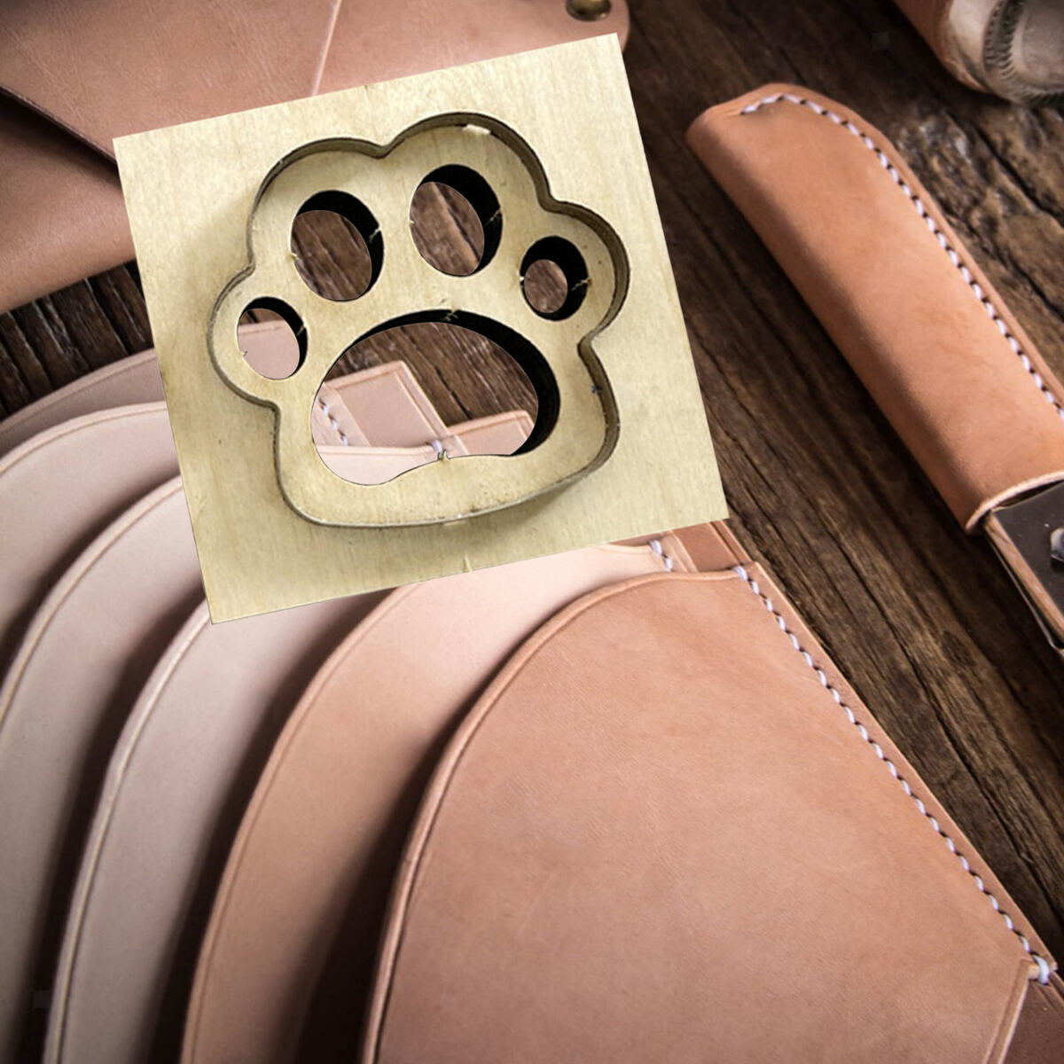 Dog paw Leather Cutting Dies Punch Blades Mold, Cutter Template Tool-Mould Craft
