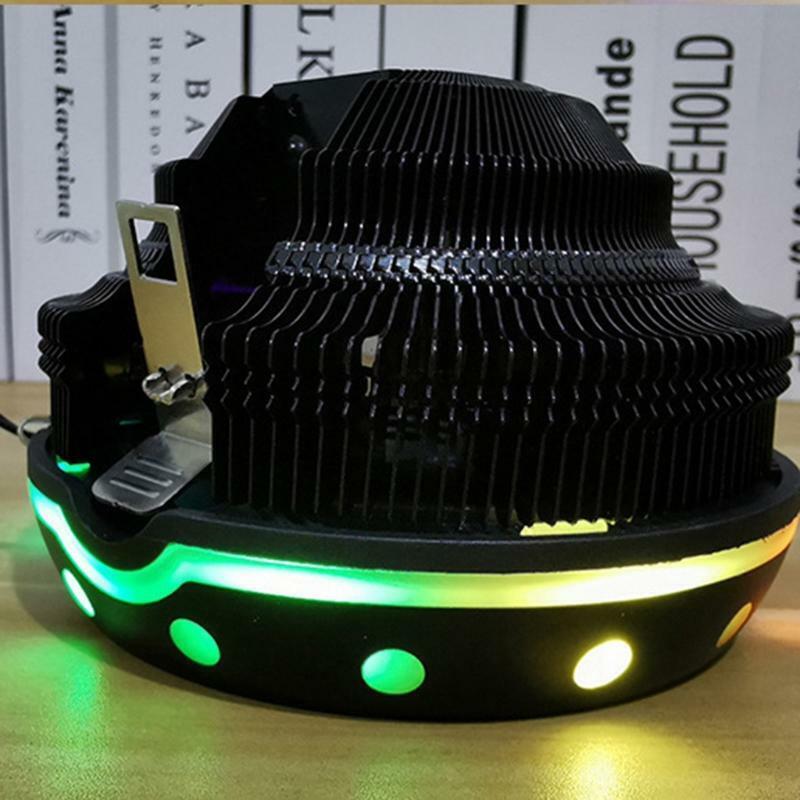 Multicolored CPU Radiator Ultra Quiet Case Fan Aluminum Silent PC Cooling Cooler