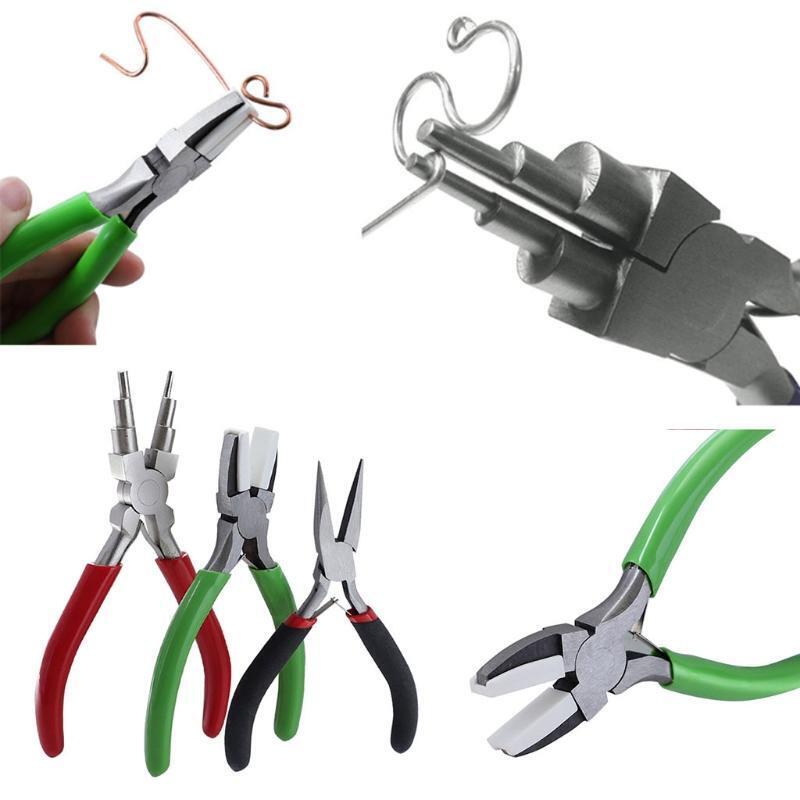 Tool for Jewelry Making Polished Steel Head 3 Pieces Jewelry Pliers