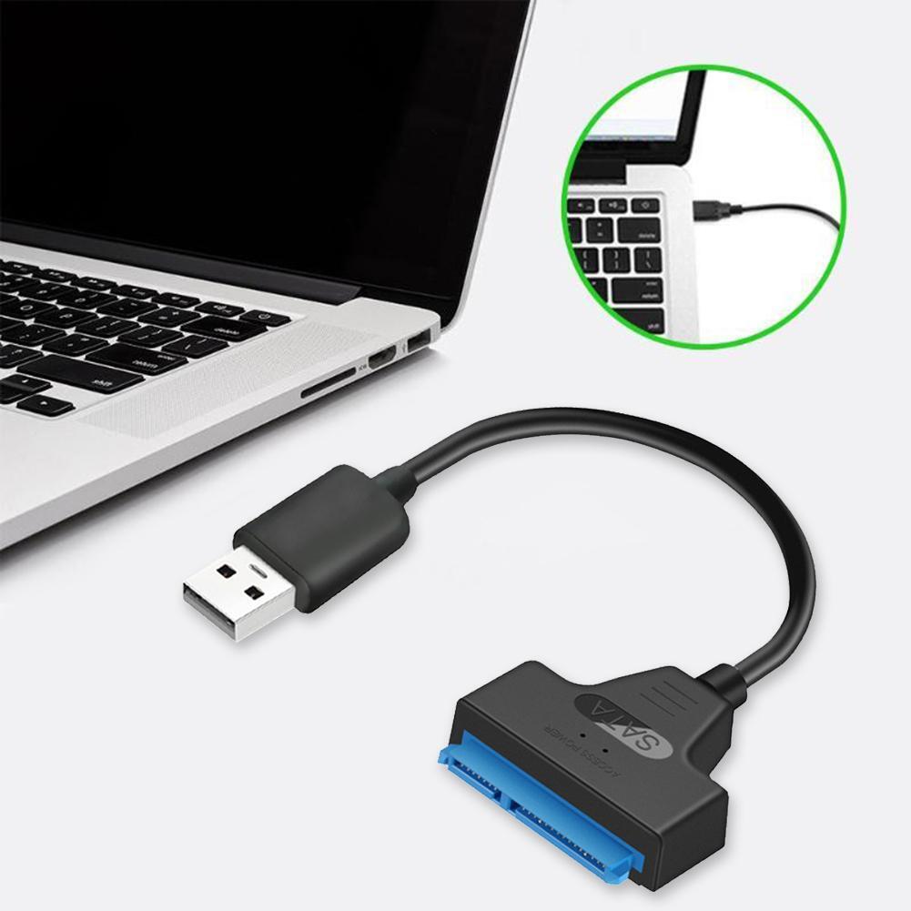 USB 2.0 to SATA 22pin Adapter Converter Cable for 2.5in HDD SSD Hard Drives