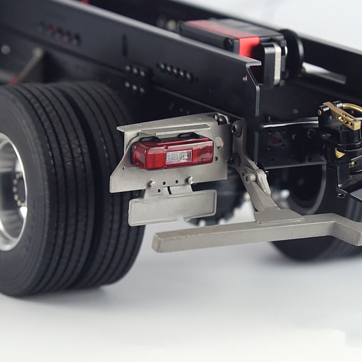 Metal LED Taillight DIY Trailer Rear Light Lamp for 1/14 Tamiya RC Truck Car