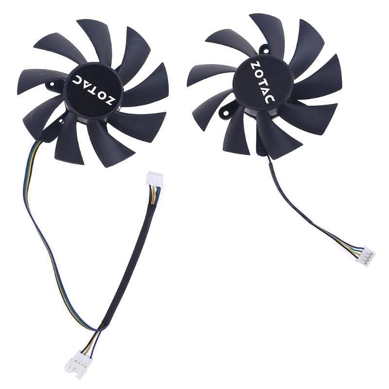 1 Pair 4Pin Cooler Fan for GeForce GTX 1660 RTX 2060 2070 Video Graphics Card