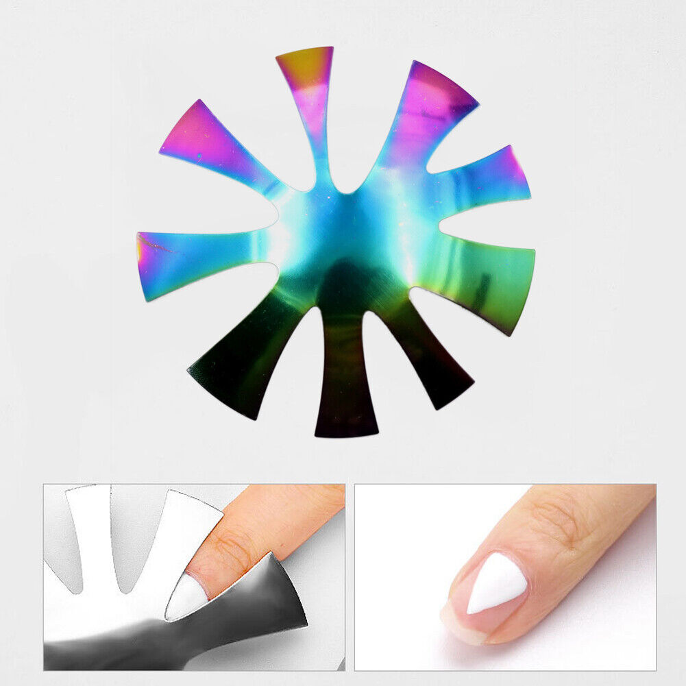 Stainless Steel Nail Trimmer Cutter Mold French Nail Art Tools (Multicolor)