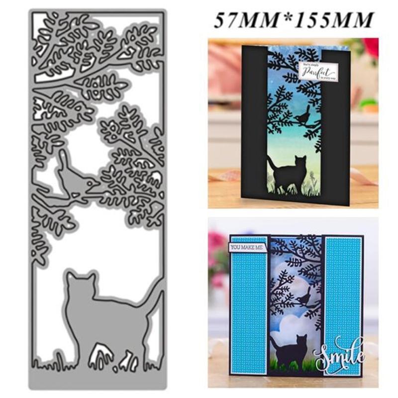 Bird Brances Cat Metal Cutting Dies Stencil Scrapbooking DIY Album Paper Card