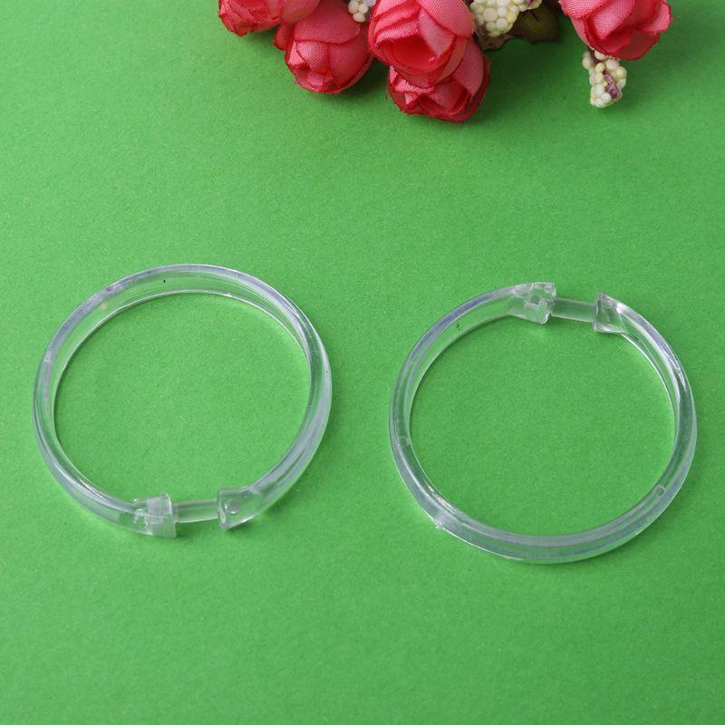 12 Pcs/Set Plastic Curtain O Rings Gliding on Standard Shower Rods Easy Install