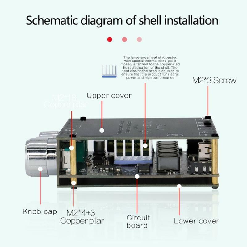 Mini Digital Power Amplifier Board with Switch & Adjustable Volume with Shell