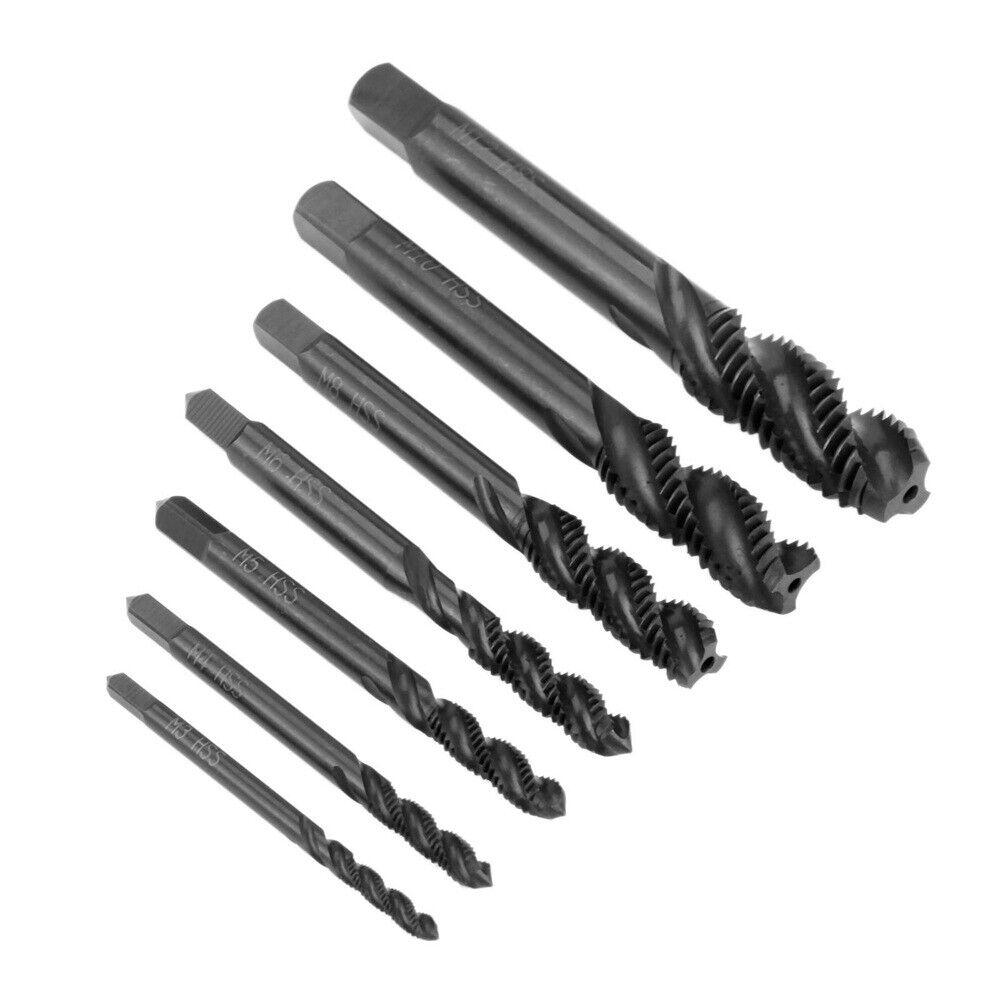 Screw Thread Spiral Flute Taps M3/M4/M5/M6/M8/M10/M12 Metric Tapping Drill Bits