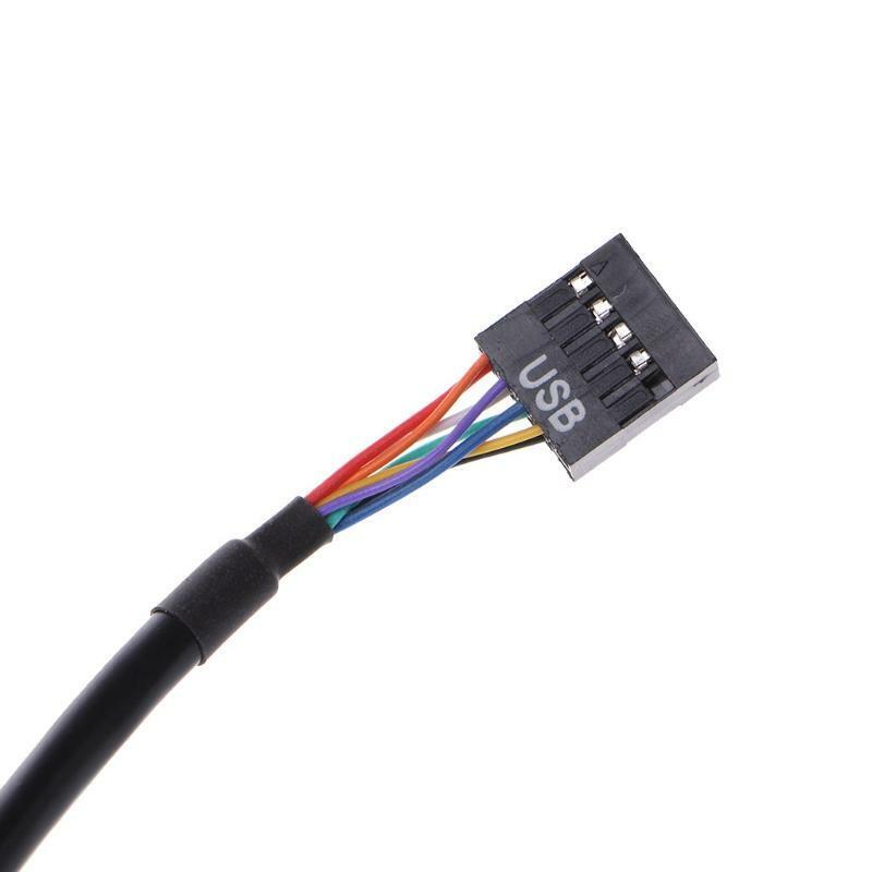 USB 2.0 9-Pin Housing Male To USB 3.0 20-Pin Motherboard Female Adapter Cable