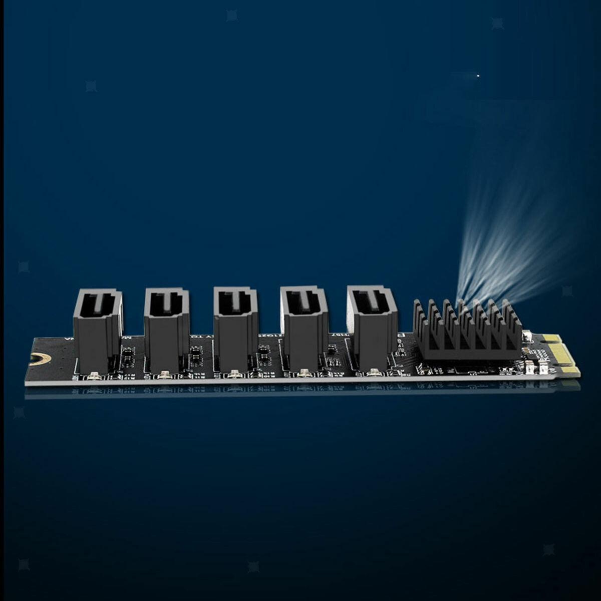 Expansion Card SATA3 6Gbps 5 Port Support SSD HDD Hard Disk Internal .2