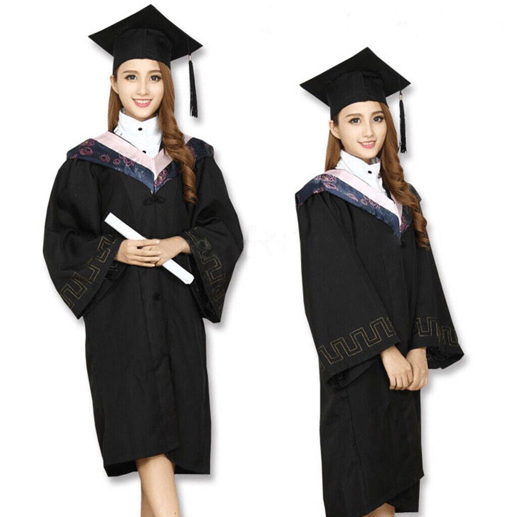 Black Graduation MORTAR BOARD Hat Soft  Fancy Dress Outfit Accessories
