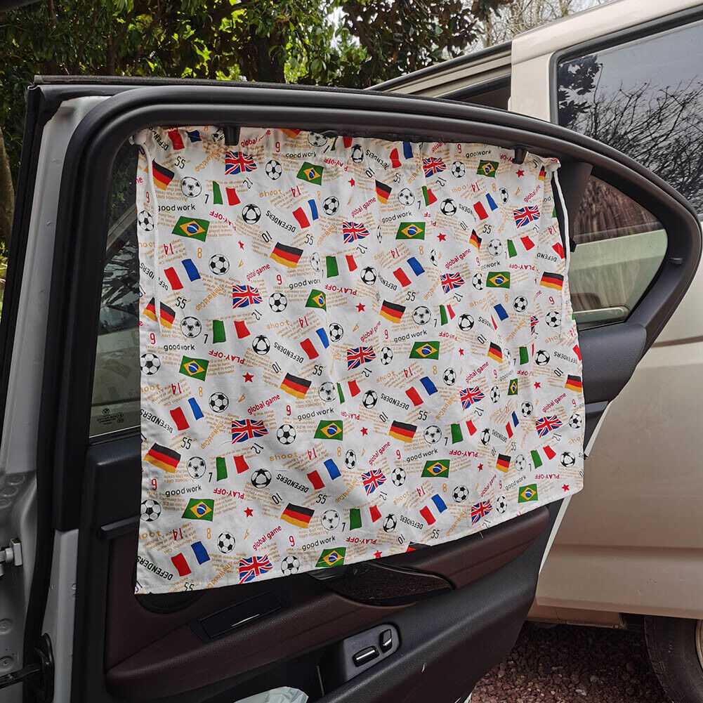 Car Sunshade Curtain Visor UV Protection Auto Styling Accessory (Football)
