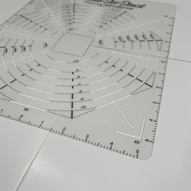 Patchwork PET Stencil Folded Star Hot Pad Accurate Scales Anti-scratch Flexible