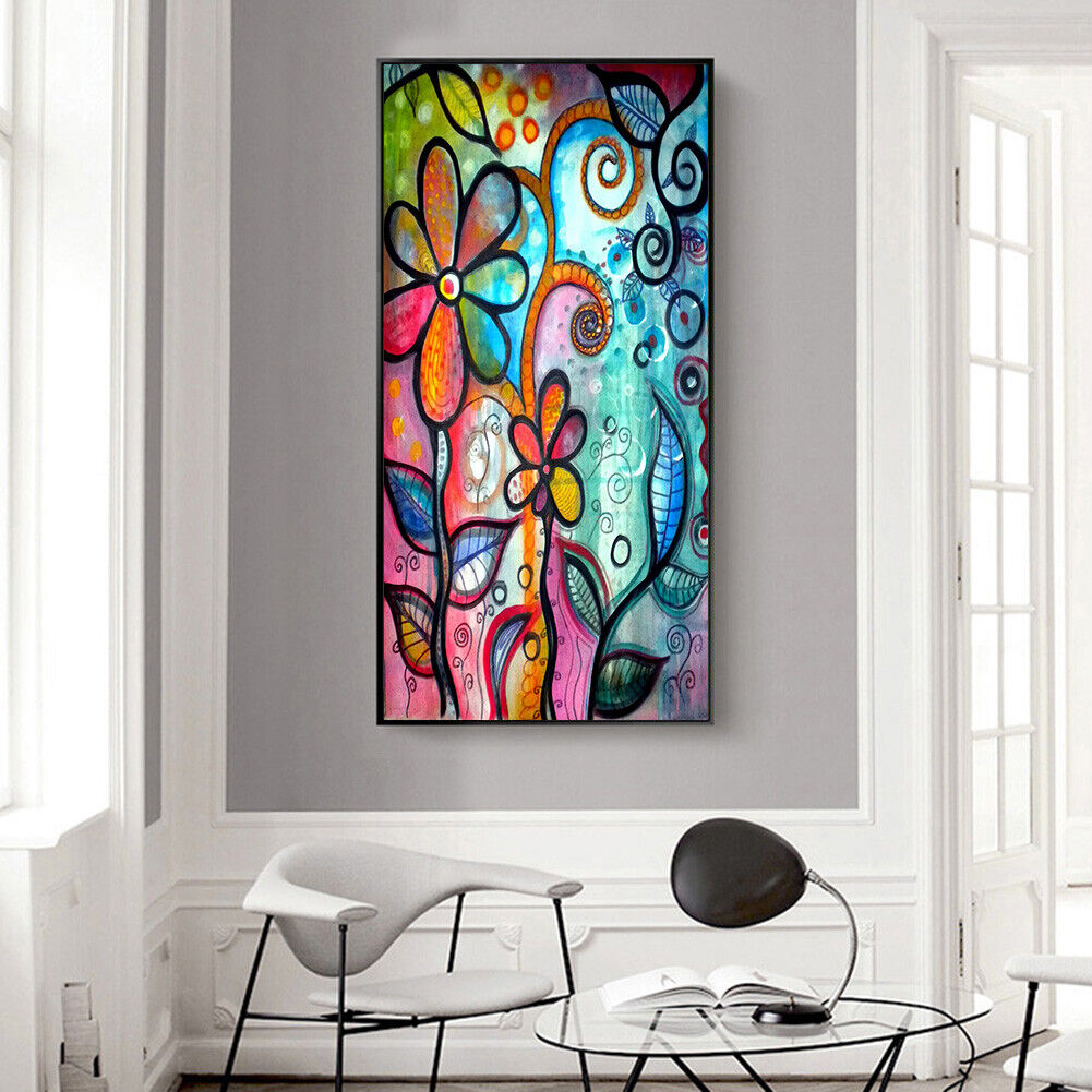Abstract Flower Full Drill Diamond Painting Bead Art Picture Mosaic Kit