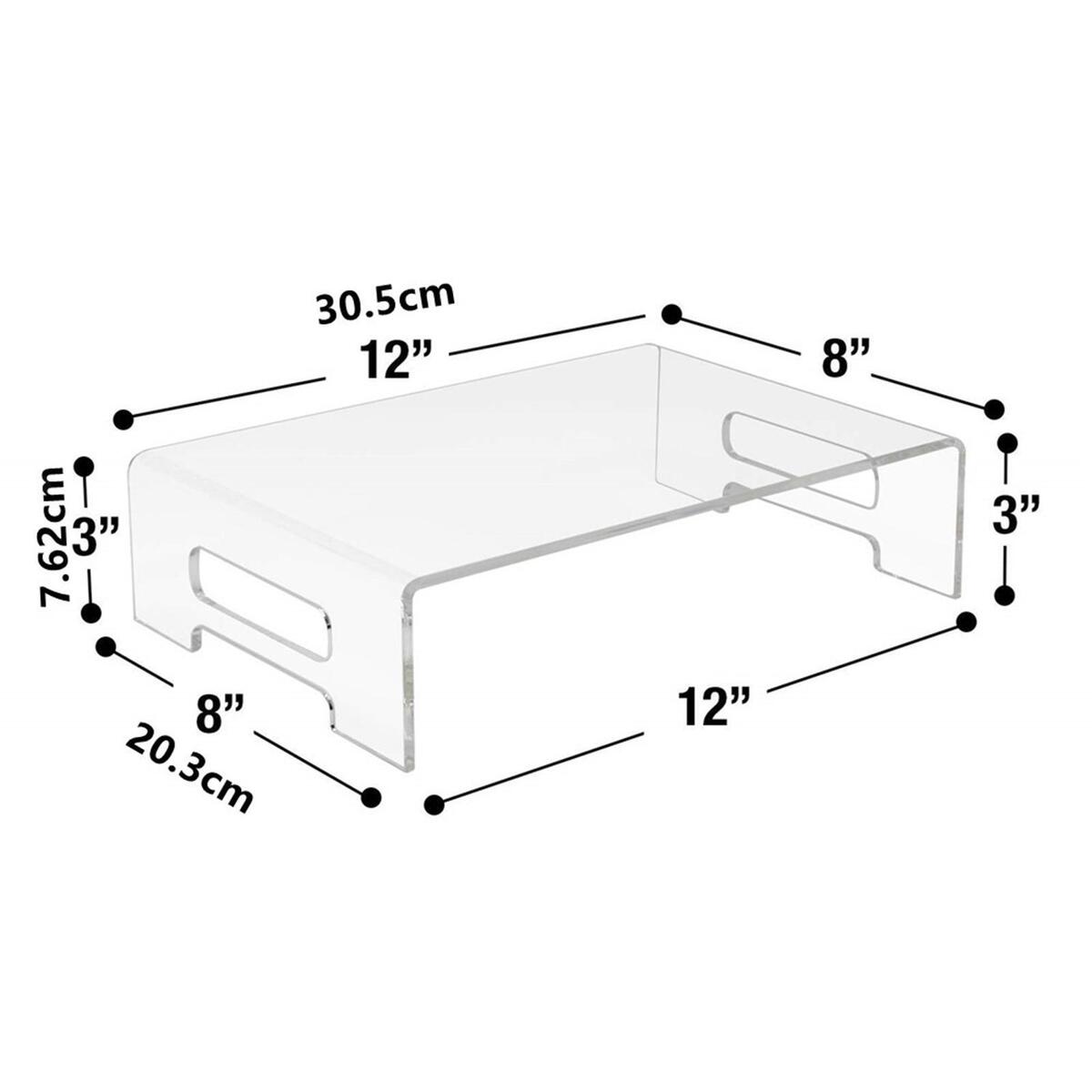 Clear Acrylic Computer Monitor Stand Holder Riser for Office Home Desktop, Free