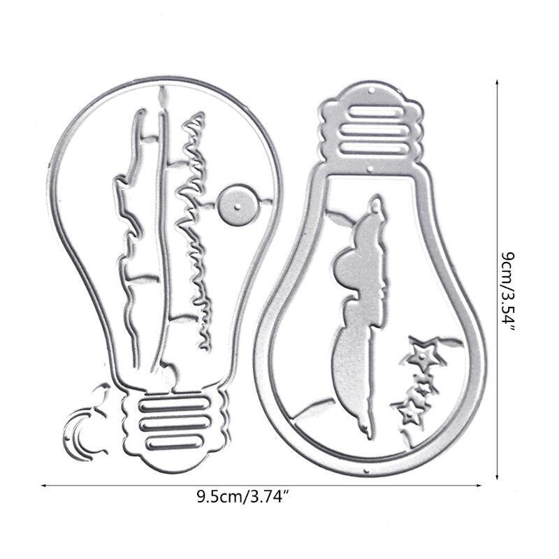 Bulb Drift Bottle Metal Cutting Dies Stencil DIY Scrapbooking Album Paper Card
