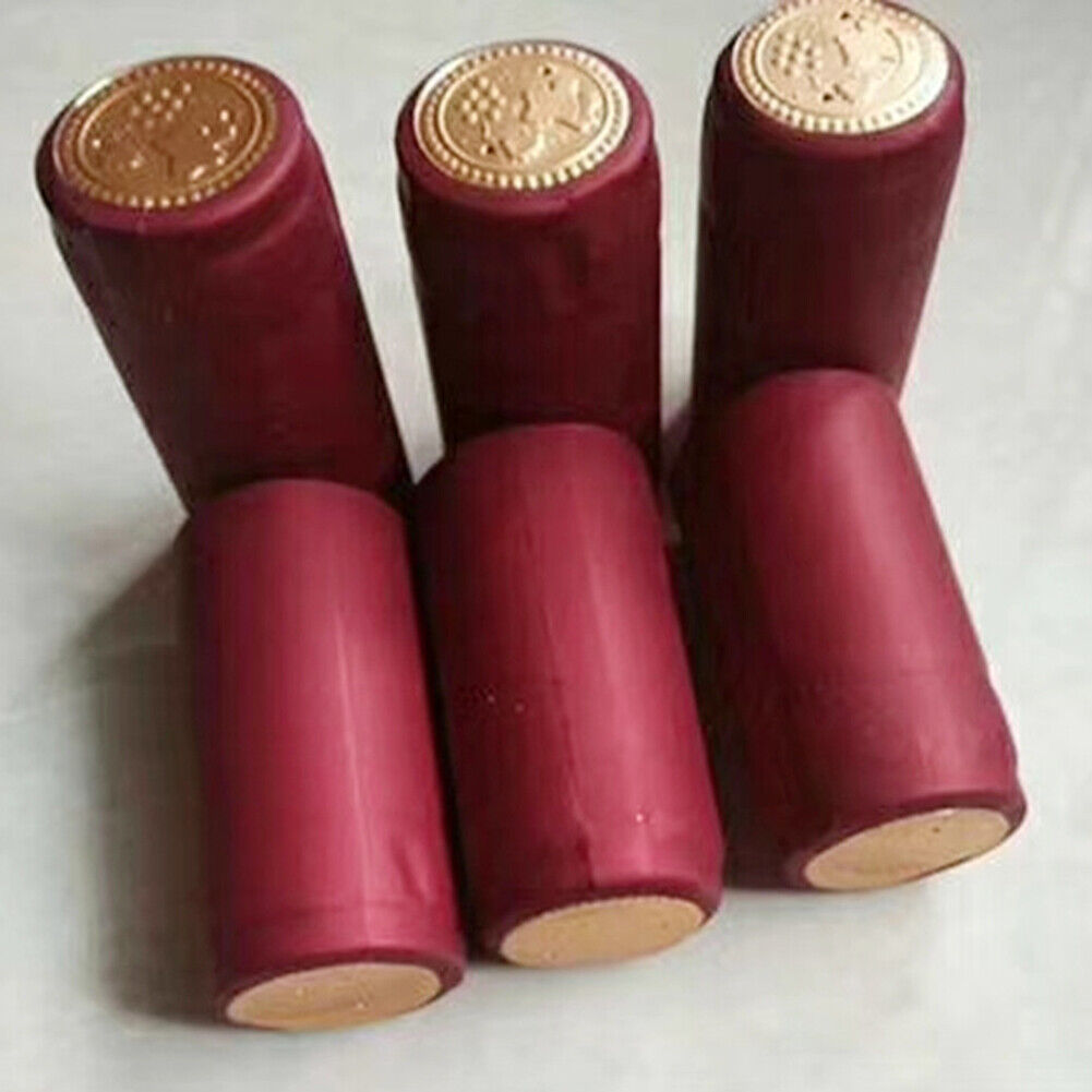 50pcs Pro Wine Bottle Heat Shrink Capsules Caps Bottle Shrink Film (Red)