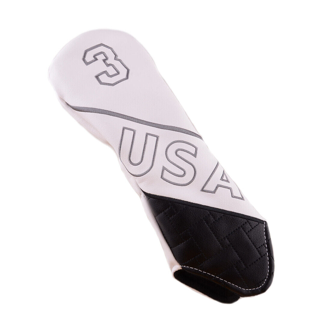 4Pcs White/Black Golf Club Head Cover 135H Driver Fairway Wood Hybrid Cover Gift