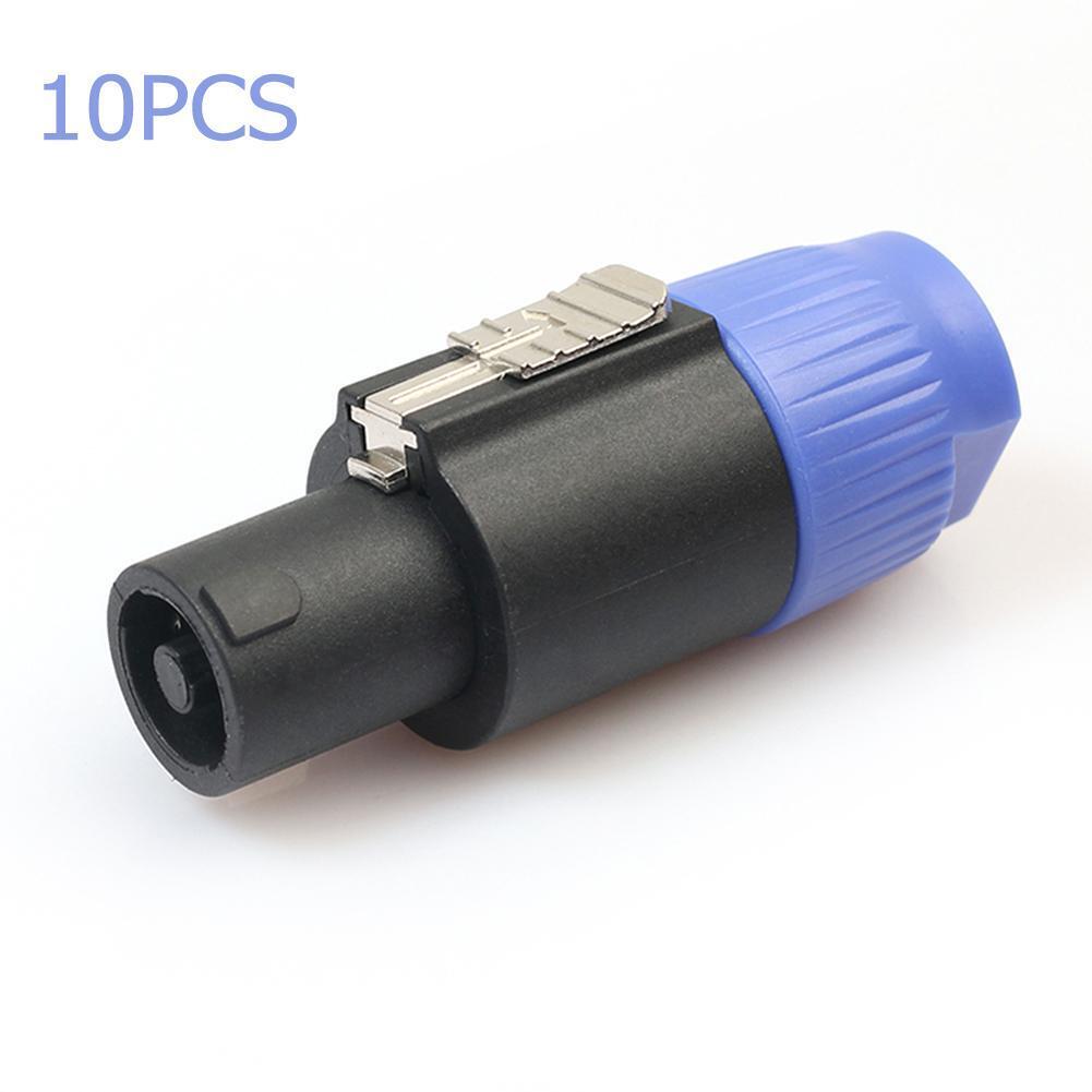 10pcs 4-Pole 4Pin NL4FC Connector Ohm Plug Speaker Audio Cable Plug Adapter