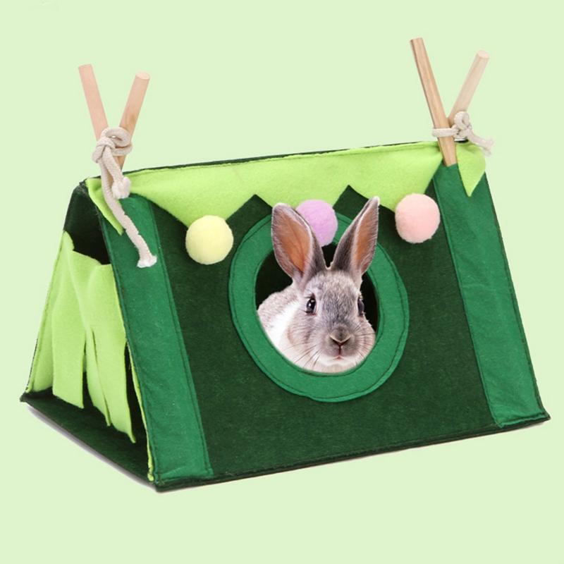 Animal Hideout Tent Breathable Pet Supplies 16.5x10.2x11.8in Guinea Pig Hideout