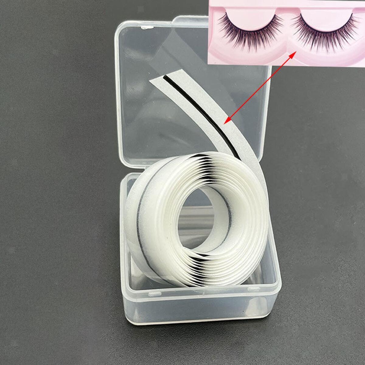 1 Meter Self Adhesive Eyelash Glue Strips, No Glue Needed Easy to Wear Reusable