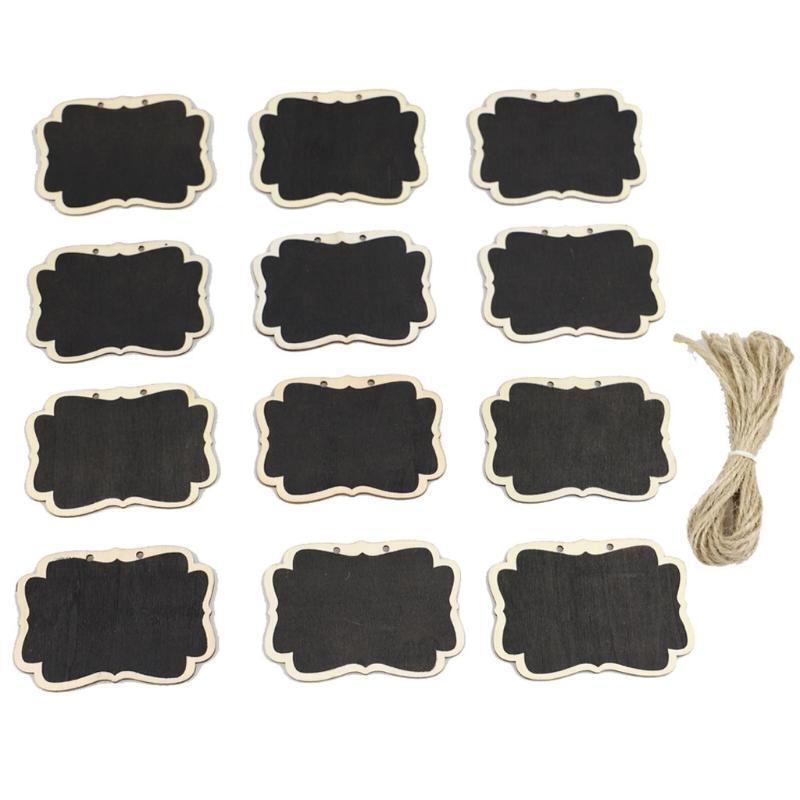 Mini Message Chalkboard with Rope Message Board for Home Birthday Party