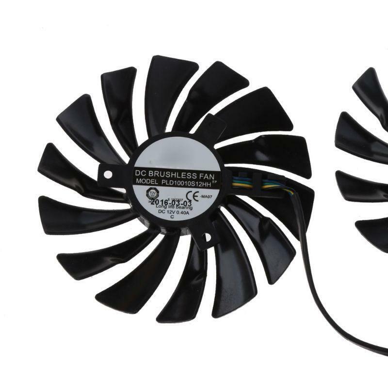 2pcs 95MM PLD10010S12HH 6Pin Graphics Video Card Cooler VGA Fan For MSI GTX970