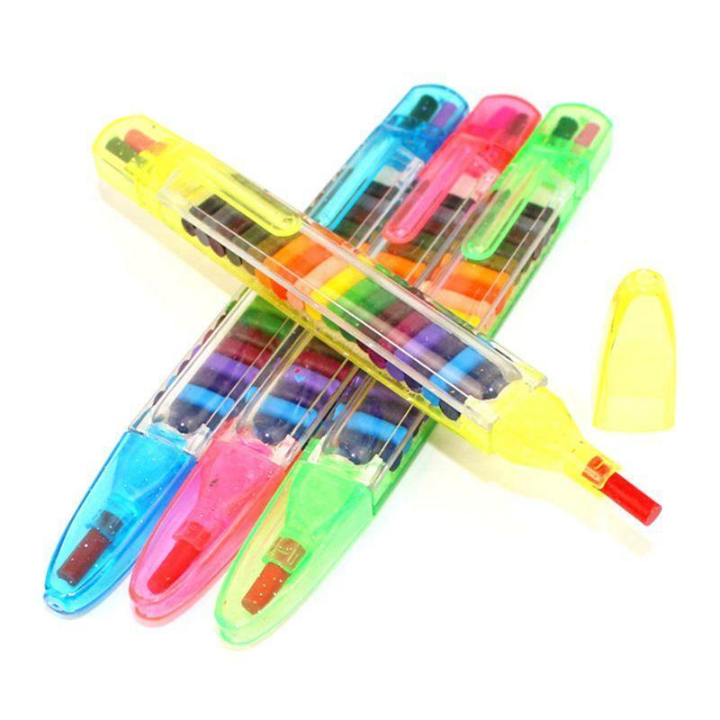 2 Pcs Paint Drawing Crayon Pen 20 Colors Kids DIY Graffiti Pencil Children Art
