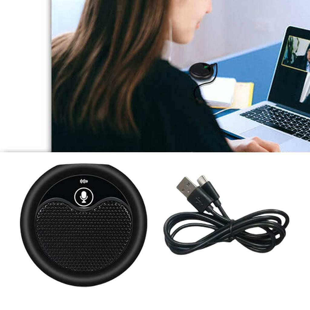 USB Conference Microphone with Mute Stereo for Chatting Webinar Computer