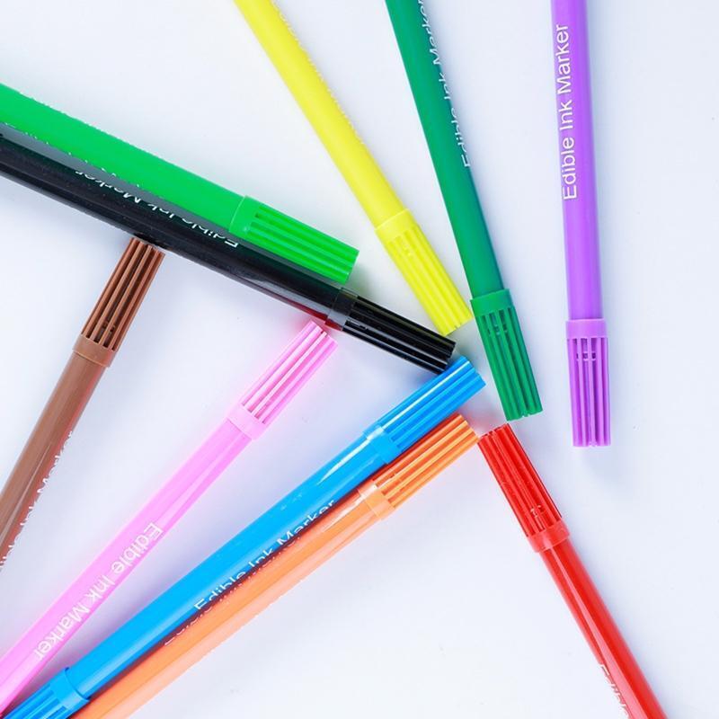 12 Pieces Set Edible Baking Pigment Pen Fondant Biscuit Cake Material Food Pens