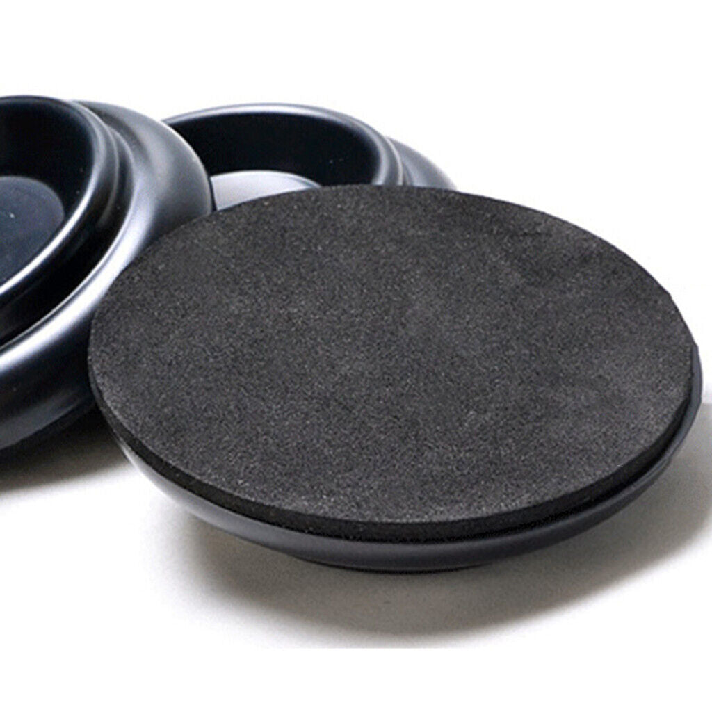 Black Plastic Upright Piano Caster Cups Feet Pad Floor Carpet