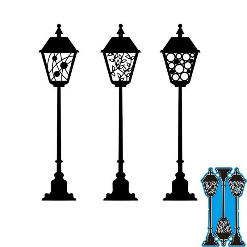 Street Lamp Metal Cutting Dies Stencil Scrapbooking DIY Album Stamp Paper Card