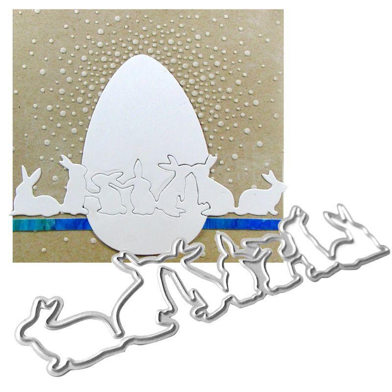 Rabbits Metal Cutting Dies Stencil Scrapbooking DIY Album Stamp Paper Embossing