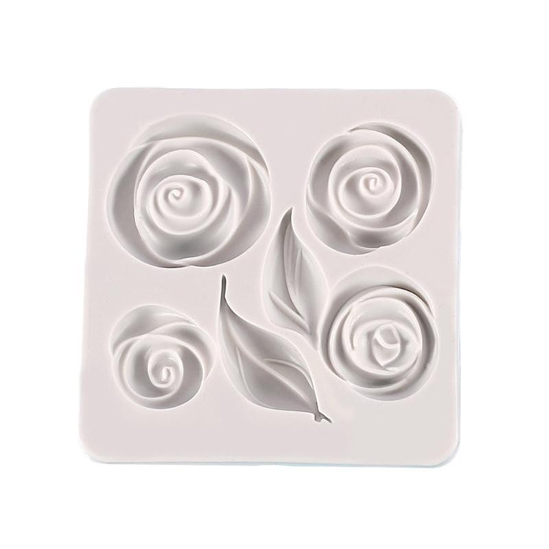 Rose Chocolate Cake Molds Handmade DIY Cake Fondant Decoration Soap Making Mould