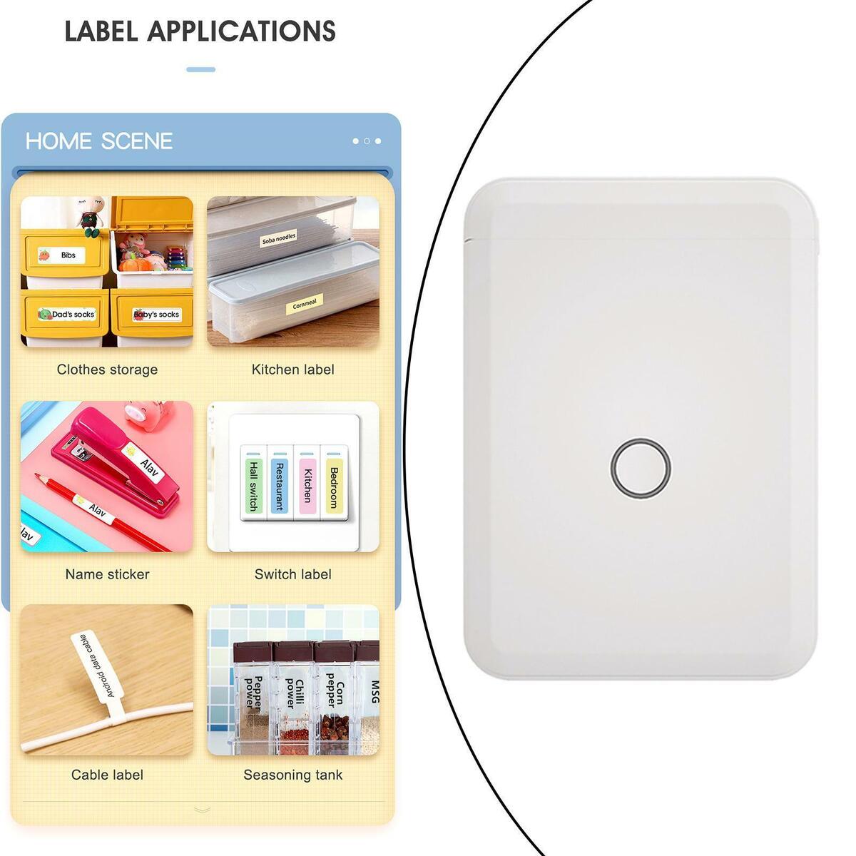 D110  Label Printer  Office Inkless Printer USB Charging
