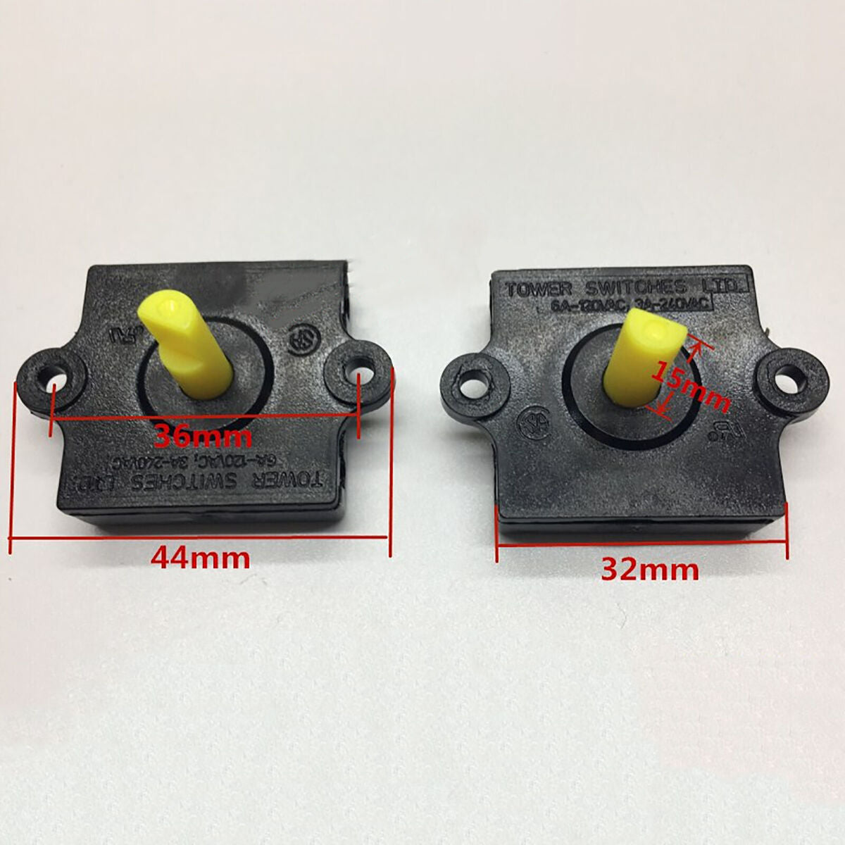 TOWER SWITCHES Rotary Switch 6A 120VAC 3A 240VAC 4 Wire Electric Fans Mixer 2PCS