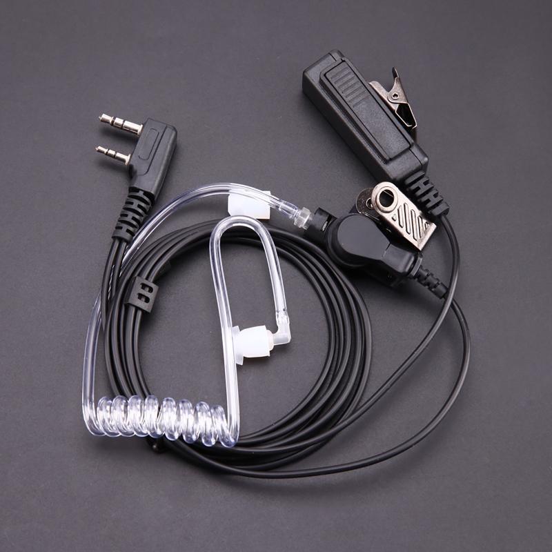 2-Pin Covert Acoustic Tube Headset for Kenwood TYT UV-5R BF-888S CB Radio
