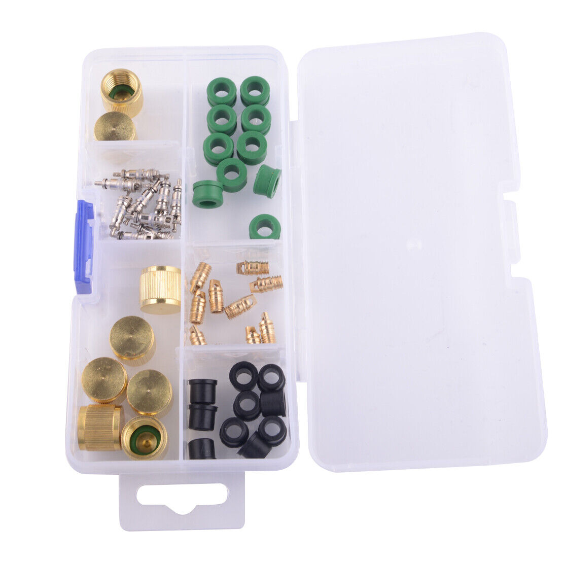 HVAC Refrigerant Charging Hose Core Caps Repair Kit w/ 1/4&3/8 Gaskets