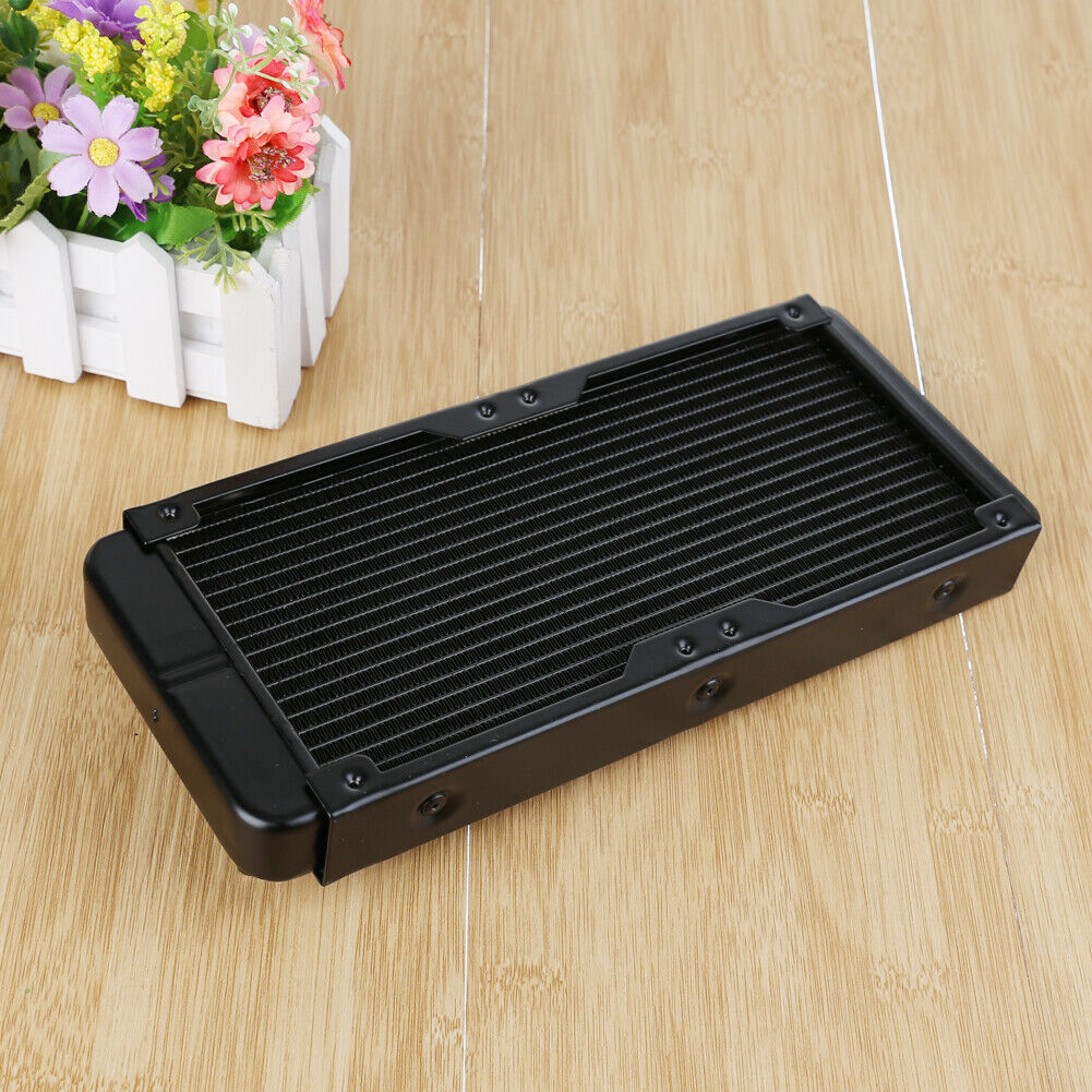 1Pc 240mm 18 Tubes Aluminum Computer Water Cooling Radiator Heat Sink Part