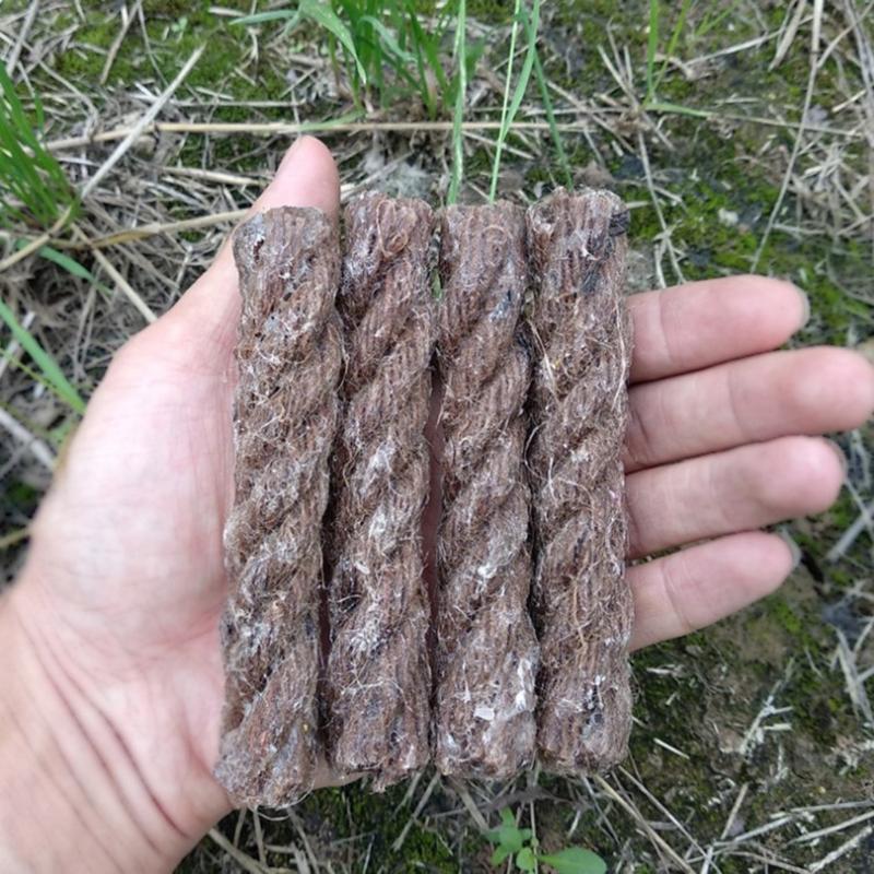4pcs Outdoor Camping Hunting Survival Waterproof Tinder Waxed Hemp Rope 80g